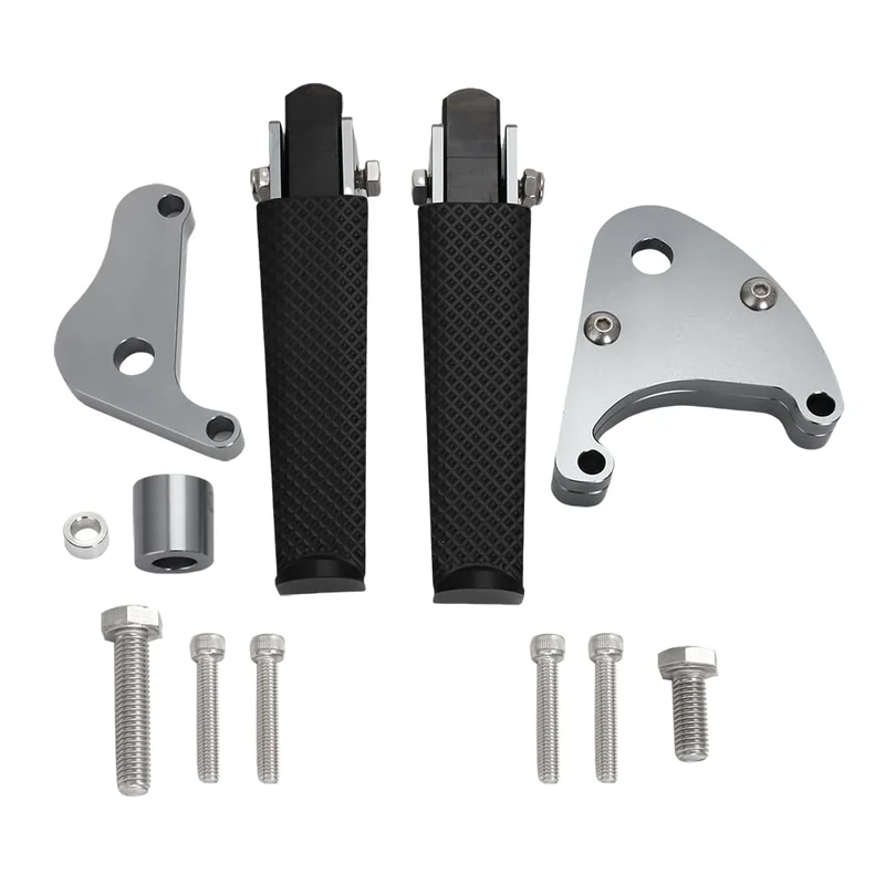 AUTOVIC Motorcycle Highway Footpegs for Yamaha FJR 1300, Front Highway Footrest Mounting Plate Kit, Adjustable Aluminum Folding Foot Pedal Bracket