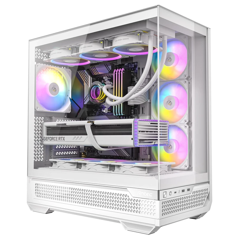 Antec C7 ARGB Mid Tower Tempered Glass PC Gaming Case White