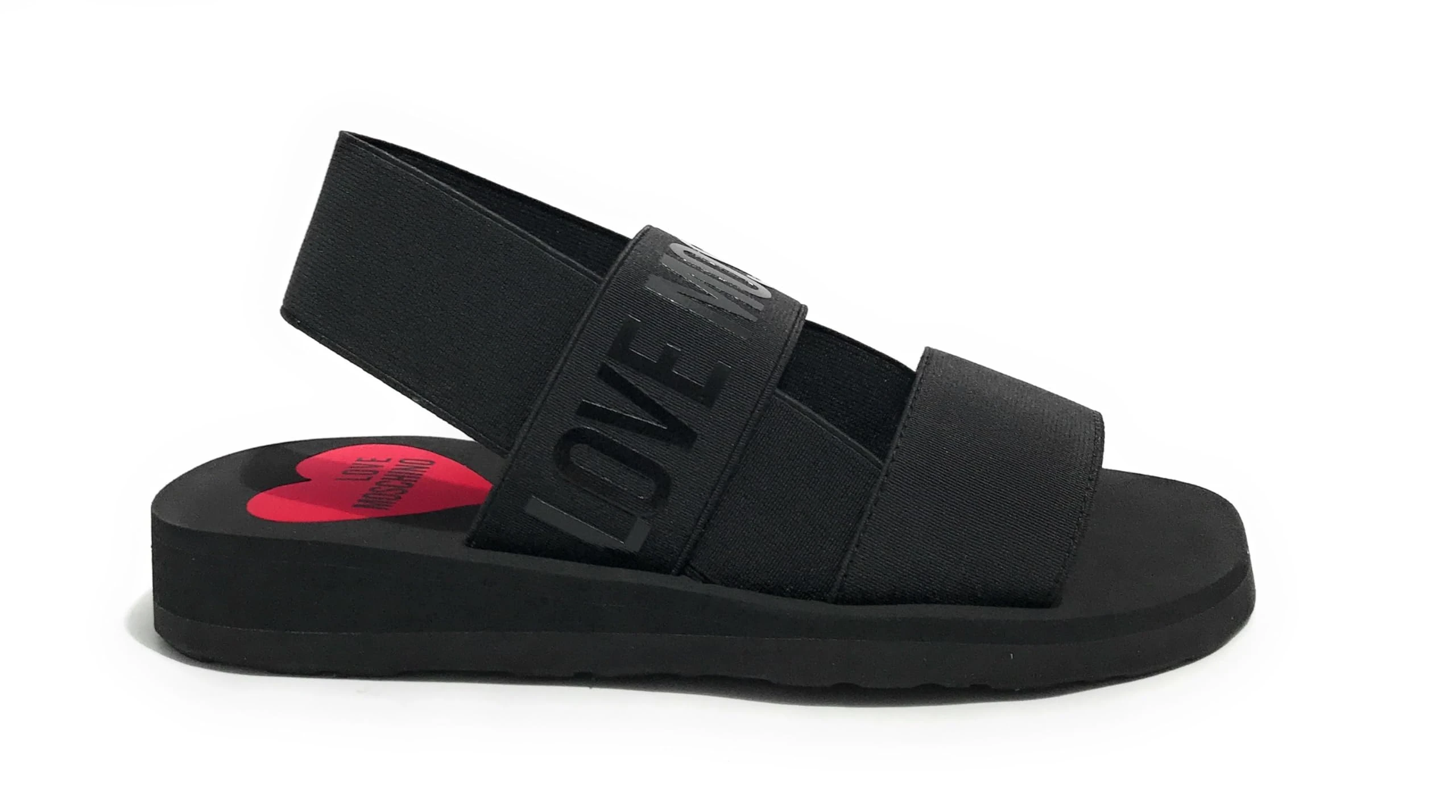 Love Moschino Women's Polja16033g0mjn7000 Sandal, Black, 4 UK