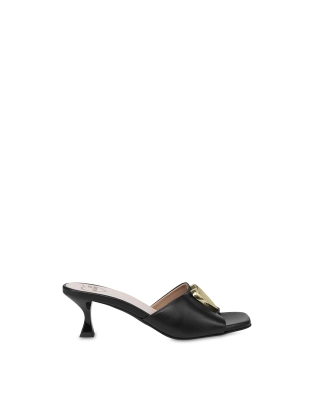 Love Moschino POLJA28445G0MIE0000, Women's Sandals, Black, EU 38, Black, 6 UK