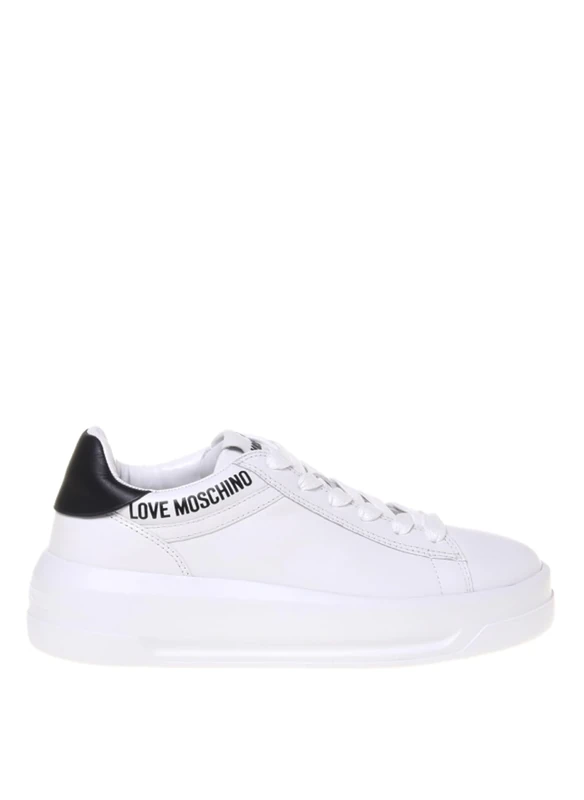 Love Moschino Women Polja15525g0mia110a36 Sneaker, White, 4 UK