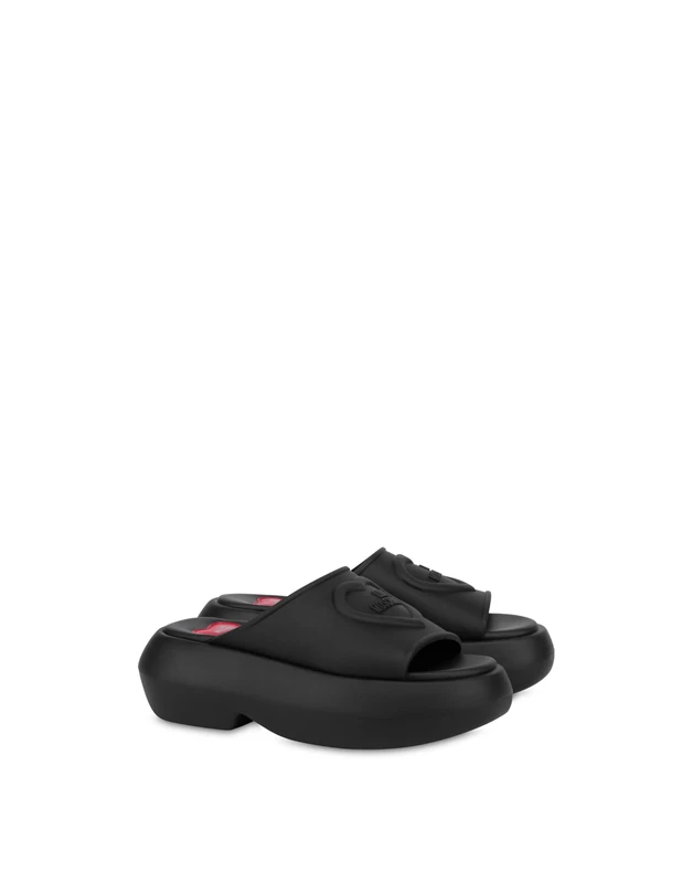 Love Moschino Women's Polja28207i0mi40000 Sandal, Black, 5 UK
