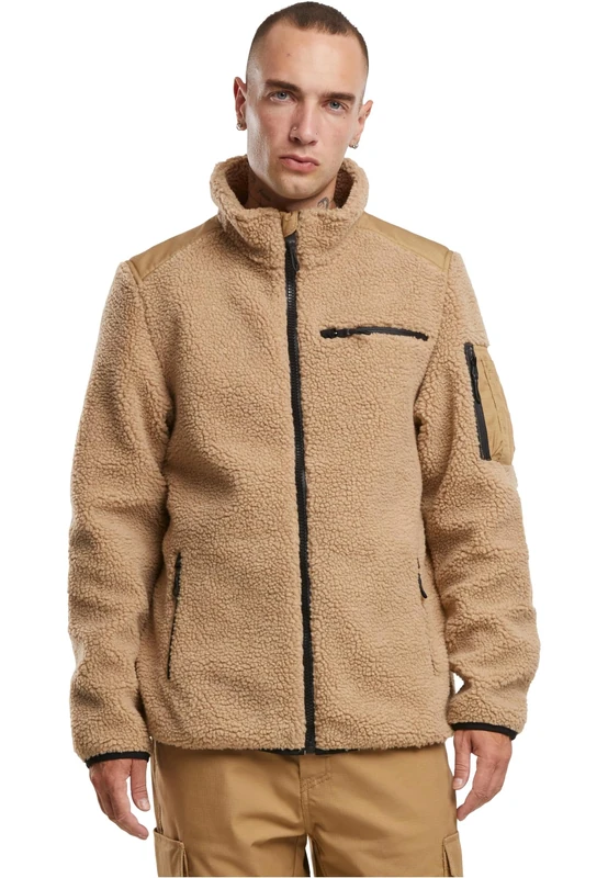 Brandit Ramble Men's Teddy Fleece Jacket, camel, L