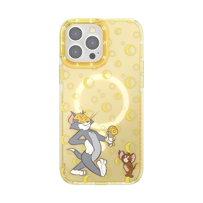 PopSockets iPhone 13 Pro Max Case Compatible with MagSafe, Phone Case for iPhone 13 Pro Max, Wireless Charging Compatible- Cheese Please