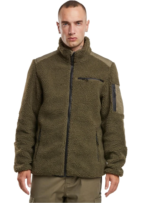 Brandit Men's Teddyfleece Ramble Jacket Teddy Fleece, Olive, XXL