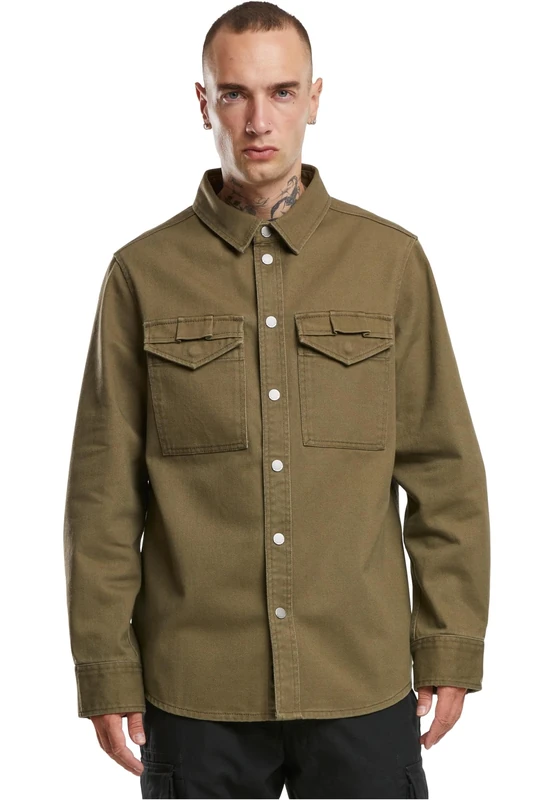 Brandit Heavy Twill Shirt, Color: olive, Size: XL