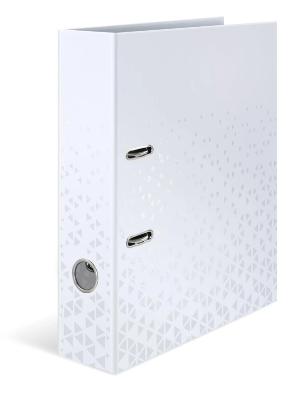 HERMA A4 Lever Arch File White, Pack of 5, 70mm Spine, Heavy Duty Folder with Pattern Motif, Glossy Finish & Inner Print, Kids Ring Binder, Archiving Folder & Storage File Organizer