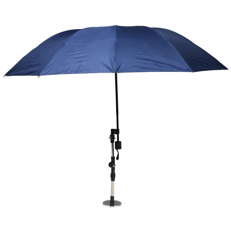 CHOOSEU HVAC Umbrella With Magnetic Base Kit, Adjustable Umbrella with Universal Clamp, Folding Umbrella Portable And Convenient, Stay Cool and Dry For Outdoor Repair Working(52" Width，Blue)