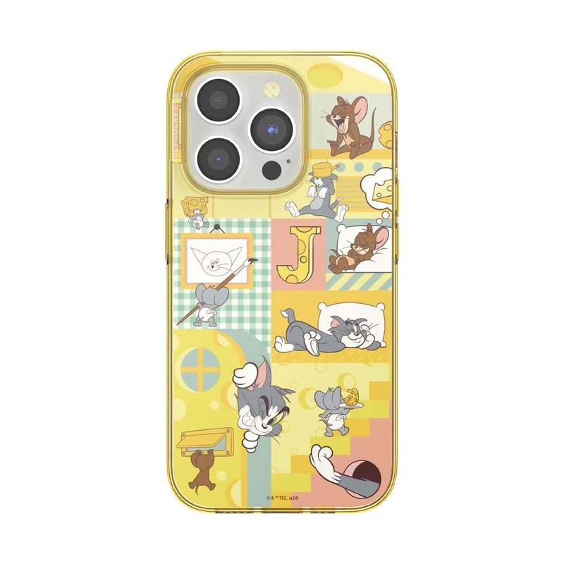 PopSockets iPhone 15 Pro Case Compatible with MagSafe, Phone Case for iPhone 15 Pro, Wireless Charging Compatible, Case Only - Tom & Jerry Chase