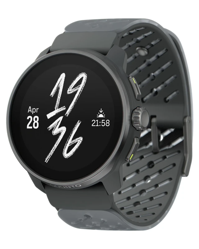 SUUNTO Race S GPS Sports Watch, High-Res AMOLED Touchscreen w/ 13D Standby, Dualband GNSS, Global Offline Map, Advanced Training & Recovery Insight, 95+ Multisport, Compact & Light, Titanium Graphite