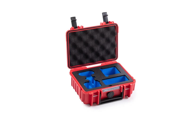 B&W International B&W Outdoor Transport Case for Insta360 GO 3 and GO 3S - Type 500 Red - Waterproof according to IP67 Certification, Dust-Proof, Shatterproof and Indestructible