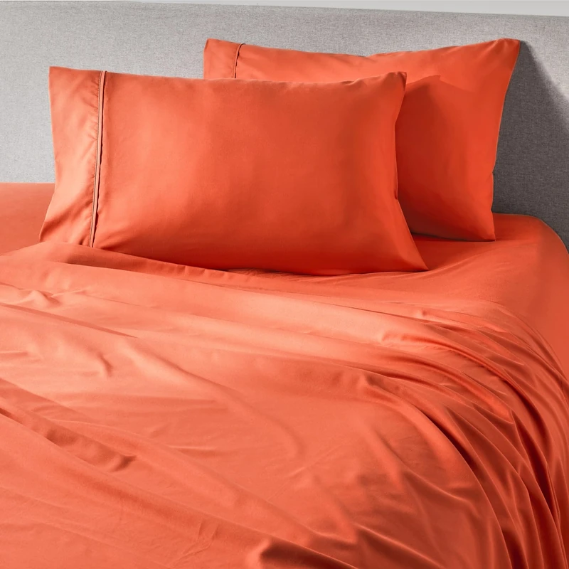 PeachSkinSheets Cooling Bed Sheets for Hot Sleepers (King, Hot Coral)