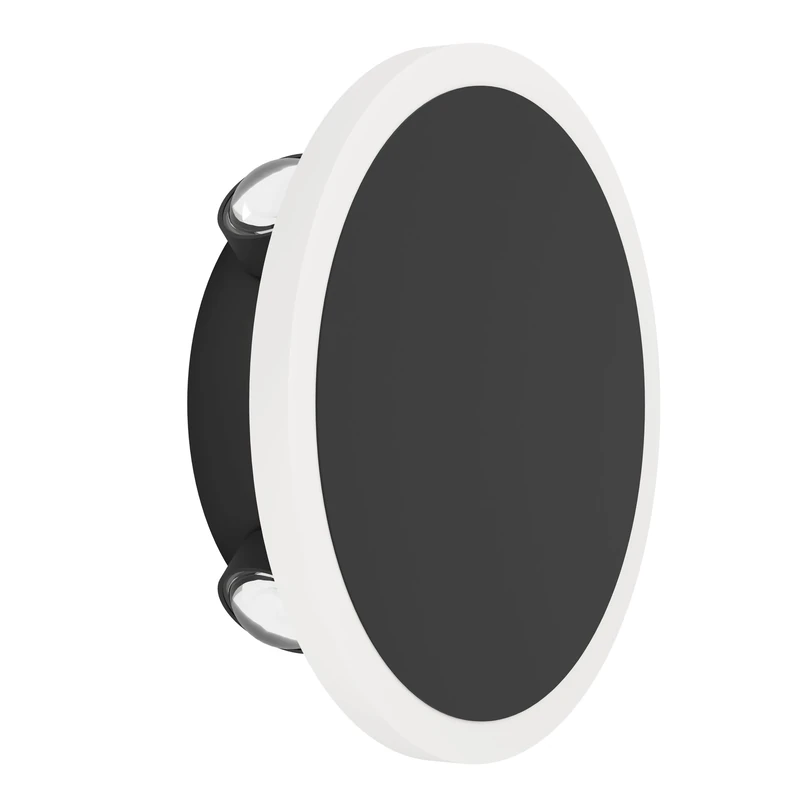 Eglo LED Indoor Wall lightTalamello 1, Round Wall lamp, Wall Spotlight for Bedroom and Hallway, Metal in Black and Plastic in White, Warm White, ⌀ 17 cm