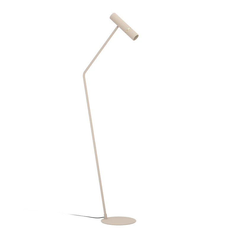 Eglo LED Floor lamp Caminia, Elegant Corner floorlamp, Standing lamp with Adjustable Spotlight, Living Room Lighting Made of Metal in Sand Colour and Gold, GU10 Bulb, Warm White