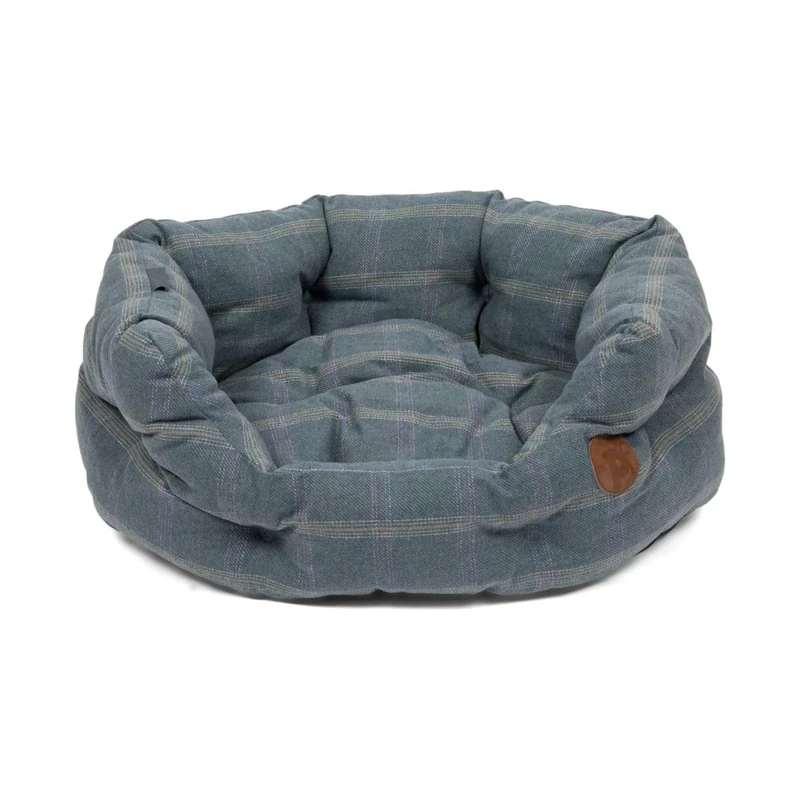 Petface Heather Tweed Oval Dog Bed with Reversible Cushion, Machine Washable, Large (Pack of 1)
