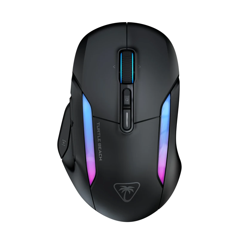 Turtle Beach Kone II Air Ash Black – Wireless Ergonomic RGB Gaming Mouse, 350-Hr Battery, 26K DPI Optical Sensor, 100M Click Optical Switches, 21 Customizable Inputs, 4D Free-Spin Scroll Wheel