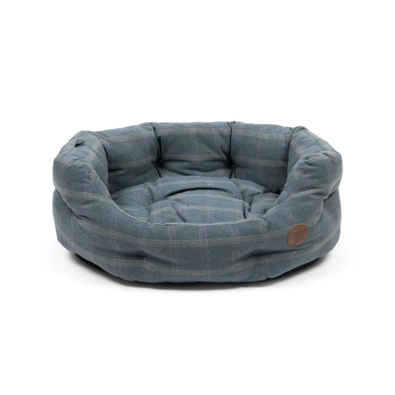 Petface Heather Tweed Oval Dog Bed with Reversible Cushion, Machine Washable, Medium (Pack of 1)