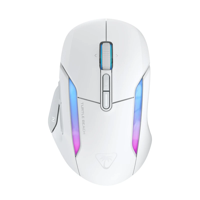 TURTLE BEACH Kone II Air – Wireless Ergonomic RGB Gaming Mouse, 350-Hr Battery, 26K DPI Optical Sensor, 100M Click Optical Switches, 21 Customizable Inputs, 4D Free-Spin Scroll Wheel – Arctic White