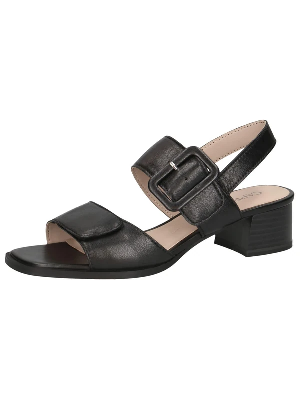 CAPRICE Women's Leather Heeled Sandals Elegant, Black (Black Nappa), 7.5 UK - Image 1