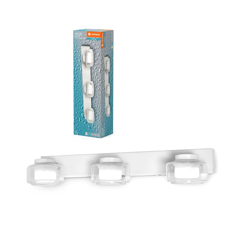 LEDVANCE ORBIS Flame Wall and Deckenleuchte mit LED, White, 16.5W, 1050lm, 3000/4000K, Farbtemperatur über Wandschalter einstellbar (kaltweiß/warmweiß), IP44 Schutz VOR Fremdkörpern und Spritzwasser