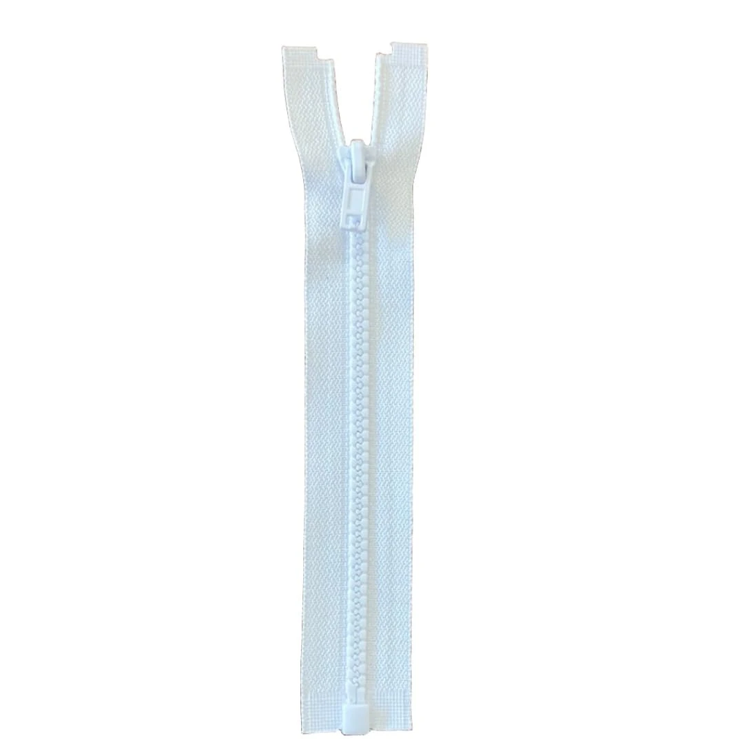 5 1/2 inch Chunky Open End Zip, White,