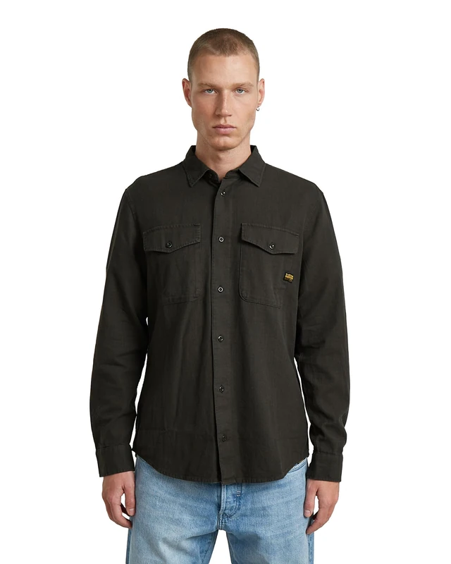 G-Star Men's Marine Slim Shirt, Grey (asfalt gd D24963-D454-B575), L