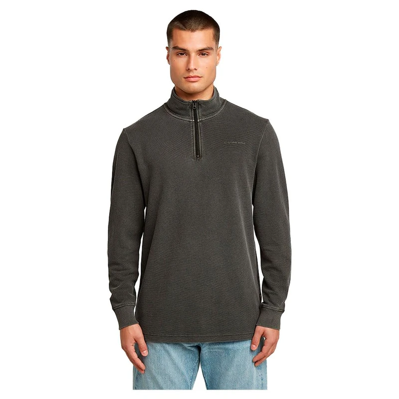 G-Star Men's Overdyed Half Zip Tweeter, Grey (asfalt gd D26451-D895-B575), XXL