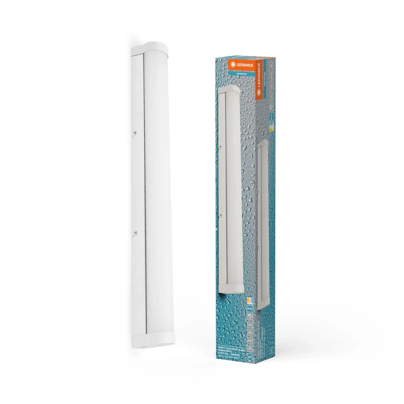 LEDVANCE Orbis Spiegel Tube with LED, gefrostetes Glas/White, 12W, 1200lm, dimmbar, 3000/4000K über Wandschalter einstellbar, 60 cm Durchmesser, IP44 Schutz VOR Fremdkörpern/Spritzwasser