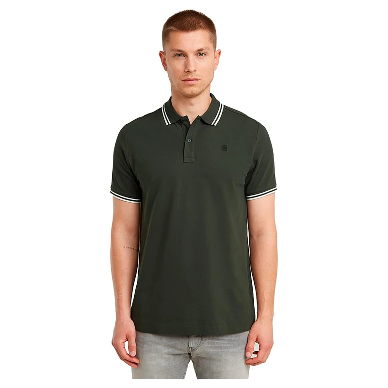 G-Star Men's Dunda Slim Stripe Polo , Grey (asfalt D17127-5864-995), XXL