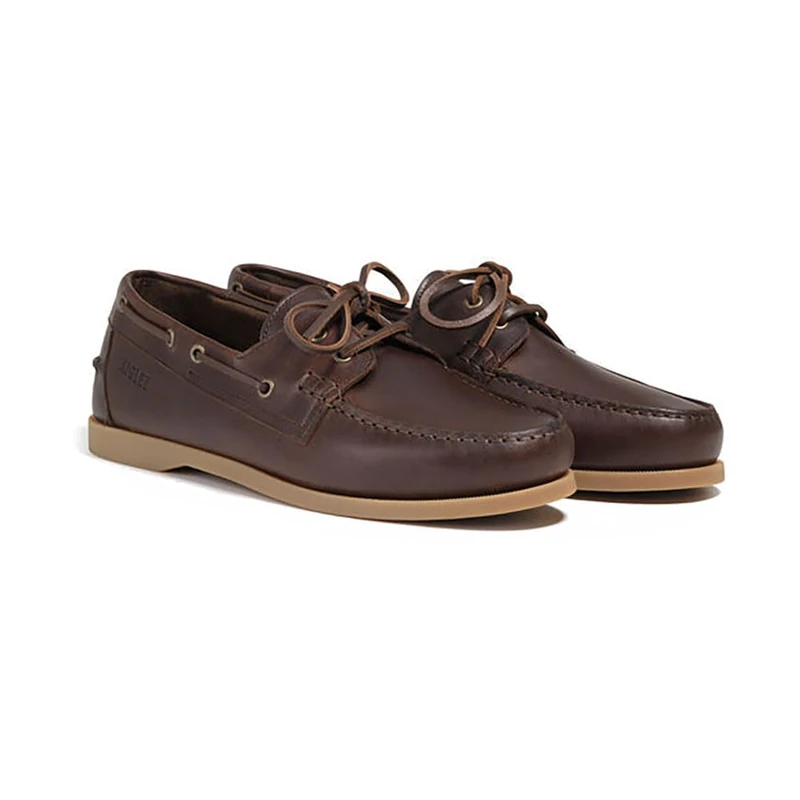 Aigle Men's New Nubil LTR Boat Shoes, Brown, 6.5 UK