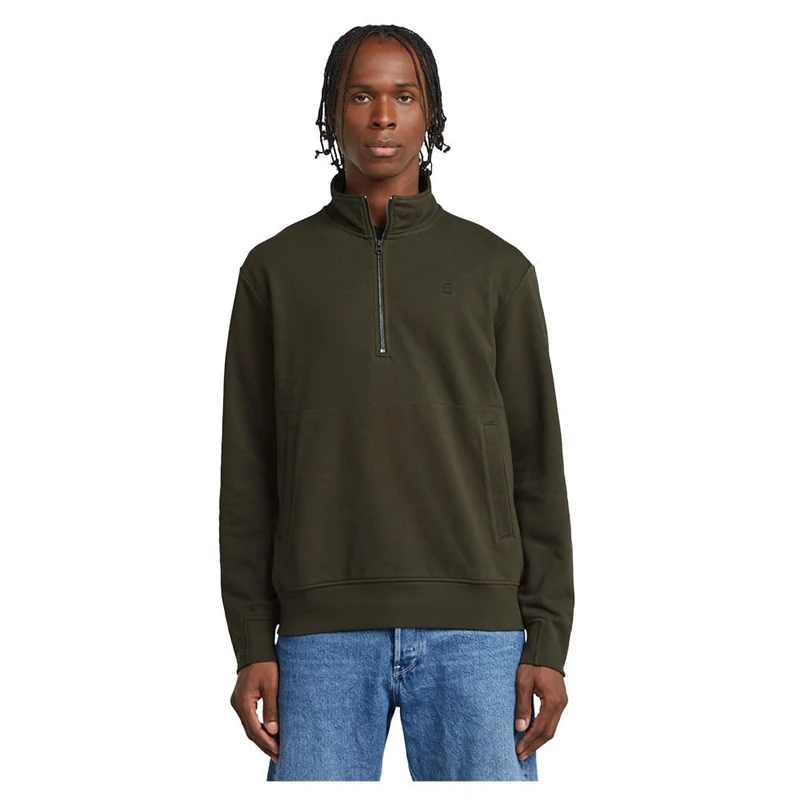 G-Star Men's Nifous Half Zip Sweater, Grey (asfalt D26305-D566-995), S