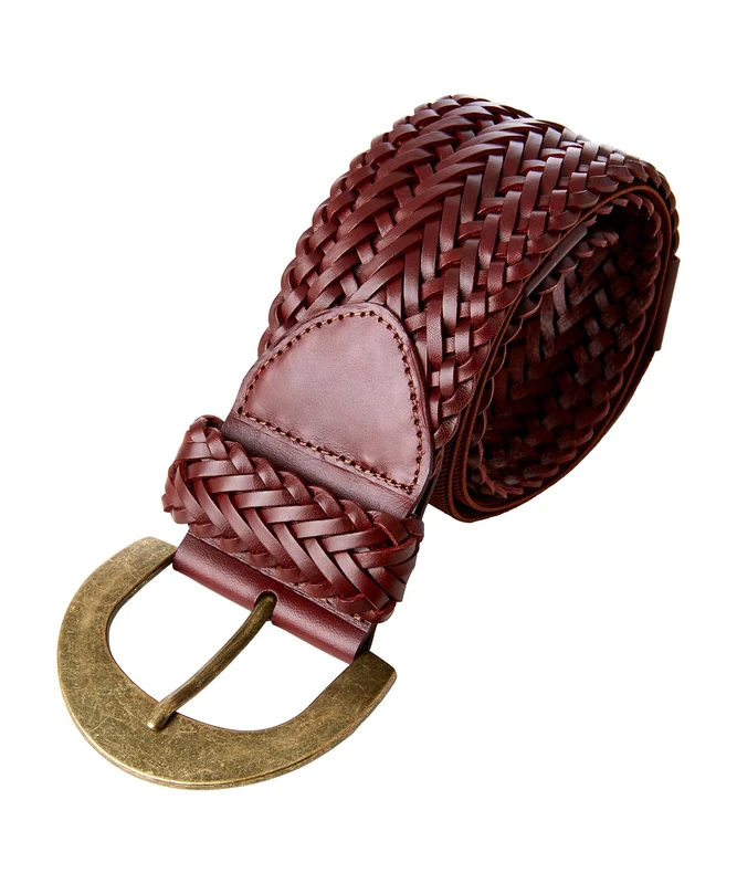 Joe Browns Women's Fashion Woven Leather Waist Belt, Tan, Medium (UK 12-14)