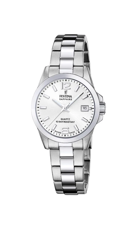 Festina Swiss Made Ladies Steel Watch with Steel Bracelet F20049/1