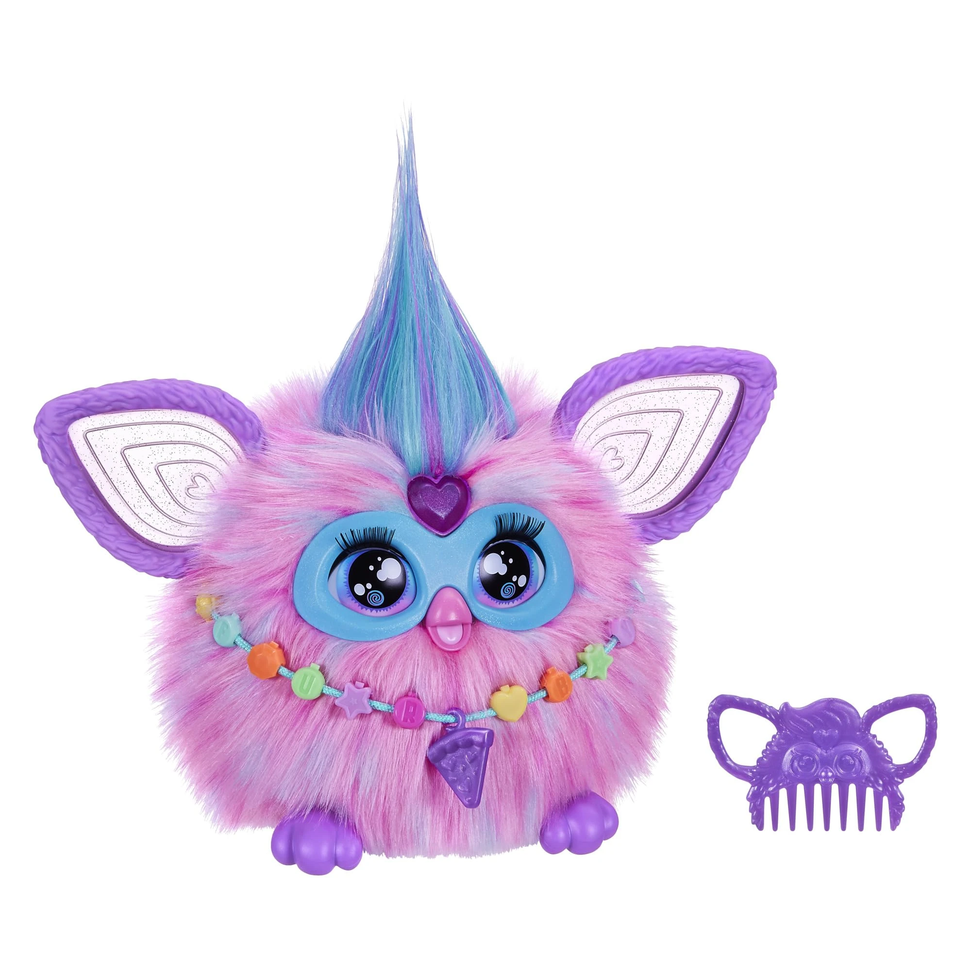 Furby Cotton Candy Pink & Blue Interactive Plush Toy, 15 cm