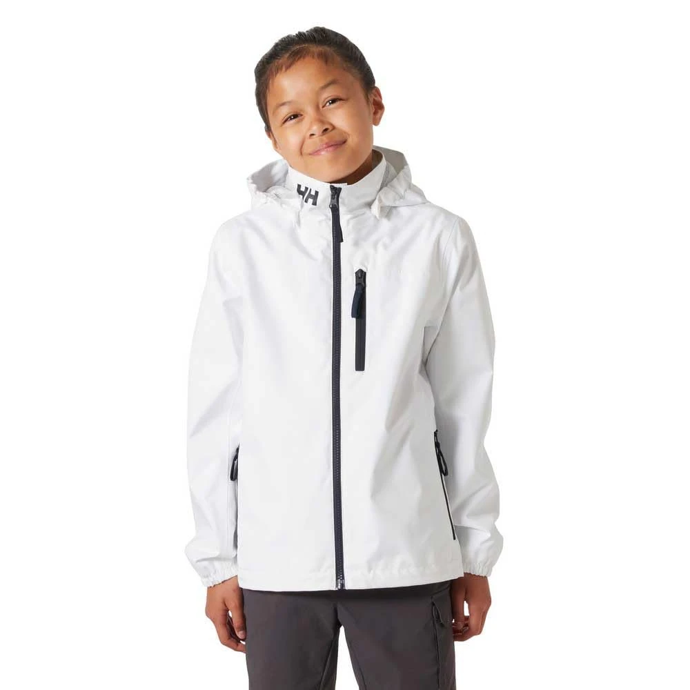 Helly-Hansen Boys' Crew Hooded Jacket, 001 white, 16