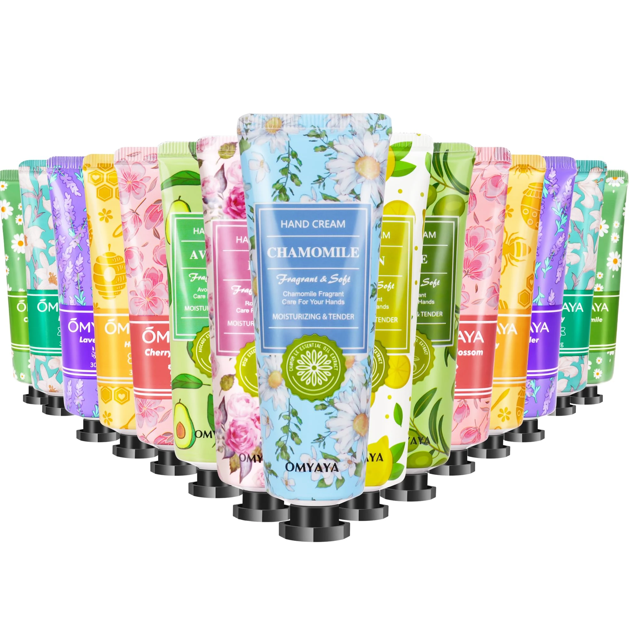 Mini Hand Cream Set, 15 Pieces Christmas Gifts, Hand Care for Very Dry Cracked Hands Travel Size Moisturizer Small Care Cream Gift Set for Women Men Christmas Birthday