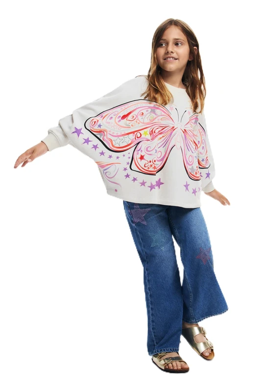 Desigual Sweat_Butterfly, 1001 RAW, 5/6 White
