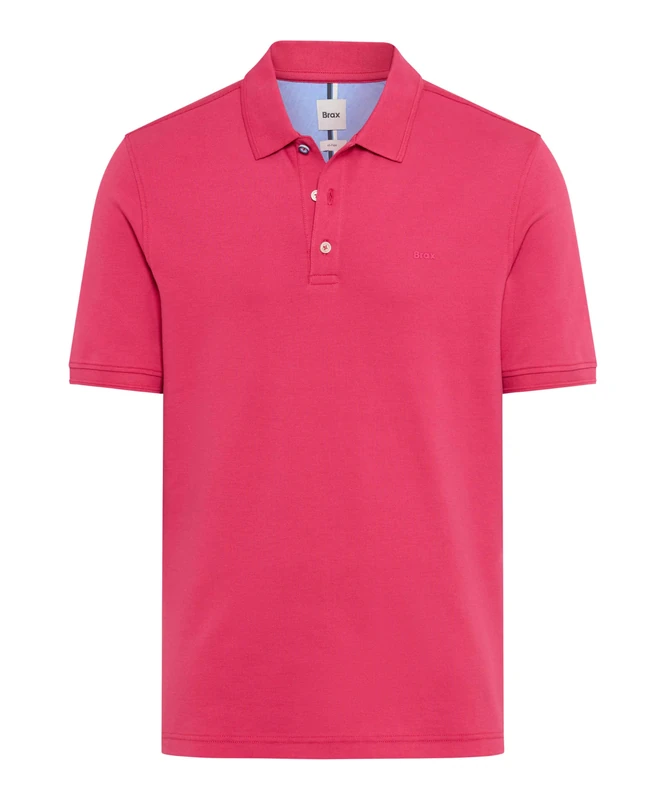 BRAX Men's Style Pete Hi-Flex Pique Pima Cotton Polo Shirt, 86 Berry, XS