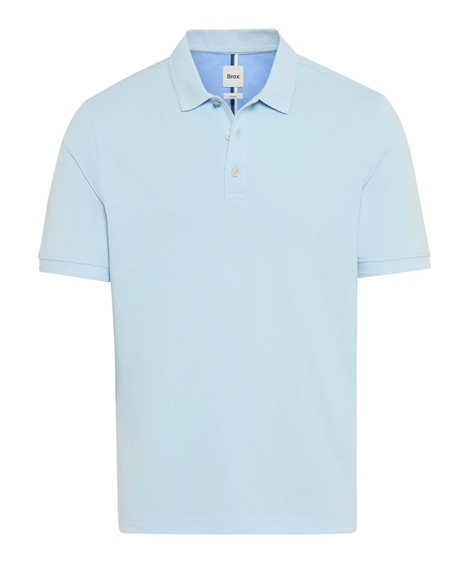 BRAX Men's Style Pete Hi-Flex Pique Pima Cotton Polo Shirt, 29 Sky, S
