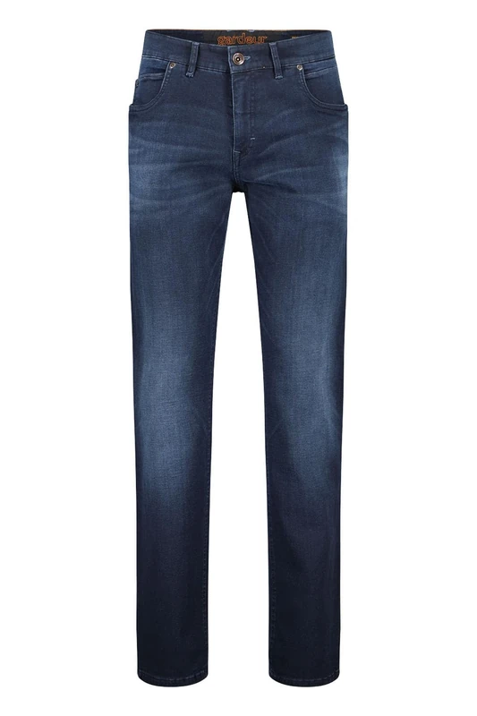 Atelier GARDEUR Bennet Men's Stretch Denim Jeans Black, Dark Rinse Used (7169), 38 W/34 L