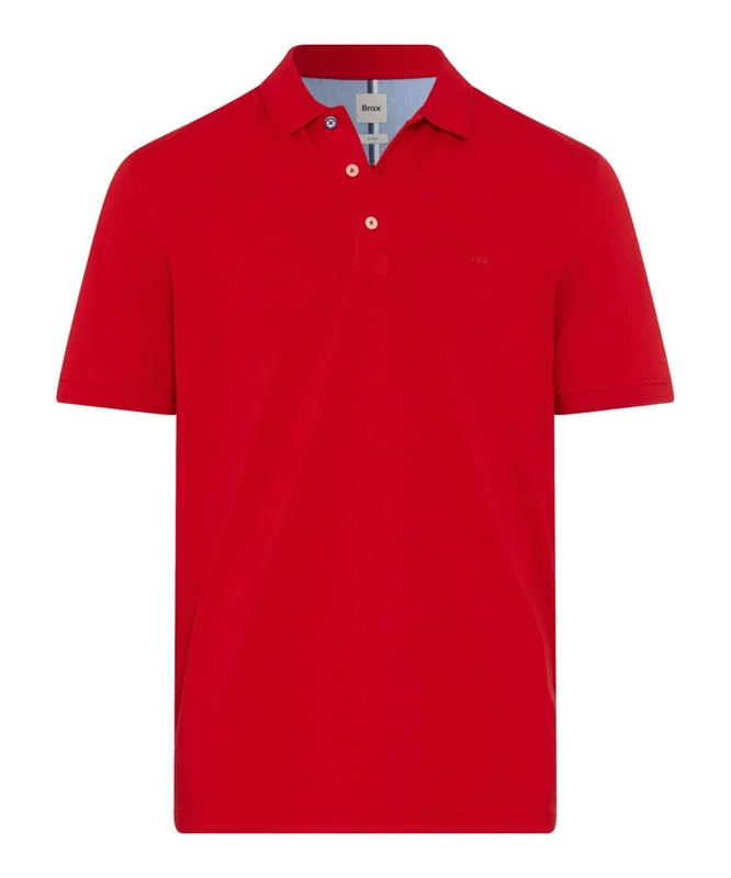BRAX Men's Style Pete Hi-Flex Pique Pima Cotton Polo Shirt, 43 Signal Red, L