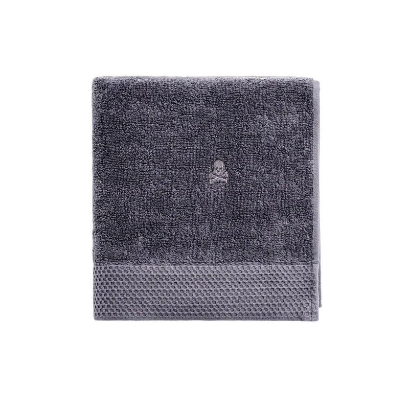 Scalpers NIDUS Hand Towel 50x100 100% Cotton 550GSM Grey Embroidered with Logo Home