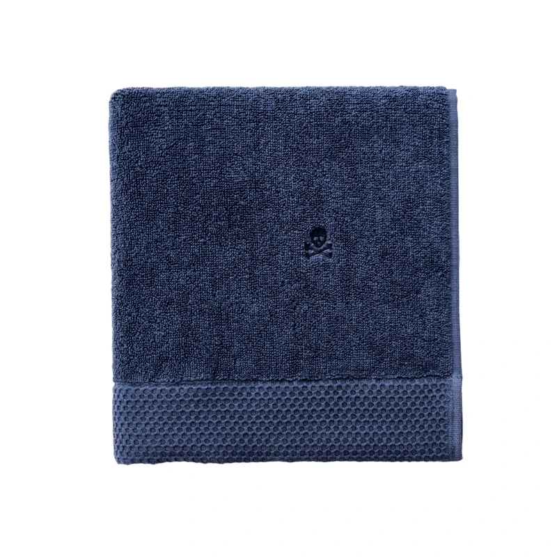 Scalpers NIDUS Hand Towel 50x100 100% Cotton 550GSM Navy Blue Embroidered with Logo Home