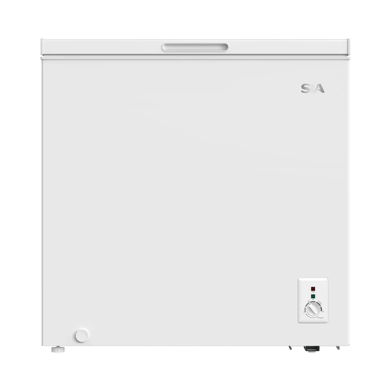 SIA SCF200WE Freestanding 199L White Chest Freezer With Wire Basket, 82cm Wide, Adjustable Temperature Control, E Rated, 2 Years Parts And Labour Guarantee