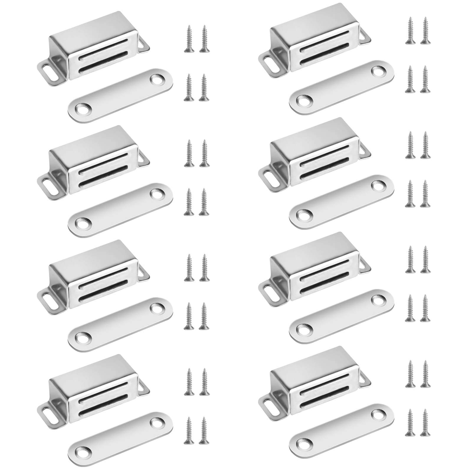 8 Pcs Cabinet Cupboard Magnetic Door Catch, Cupboard Door Magnets, Small Cabinet Magnet Door Catch Magnetic Catches for Cupboards Kitchen Cabinet Wardrobe Closet Closure,Cupboard Magnets
