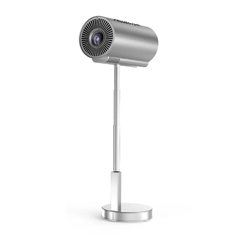 Bisofice Mini Portable Projector Liftable, 4K/240 ANSI, WiFi6 BT5.0, Smart Projector with Keystone Correction, 90 Degree Flip, Compatible with iOS/Android/PC/DVD