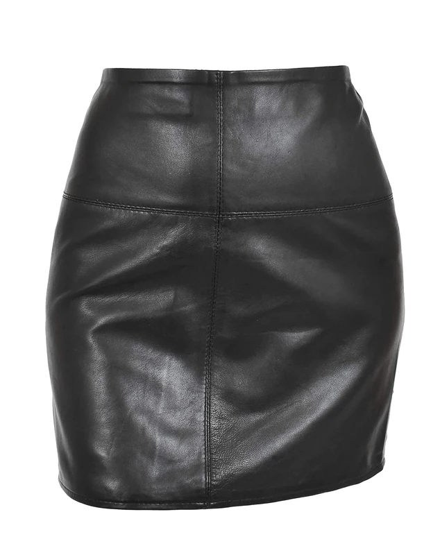 Divergent Retail Ladies Leather 16 Inch Pencil Mini Skirt Club Office Casual Wear Black Size 8 Candice