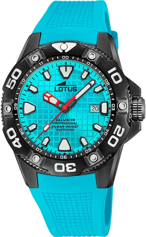 Lotus 18928/A Mens Divers Watch - WR 200M - with Rubber Strap