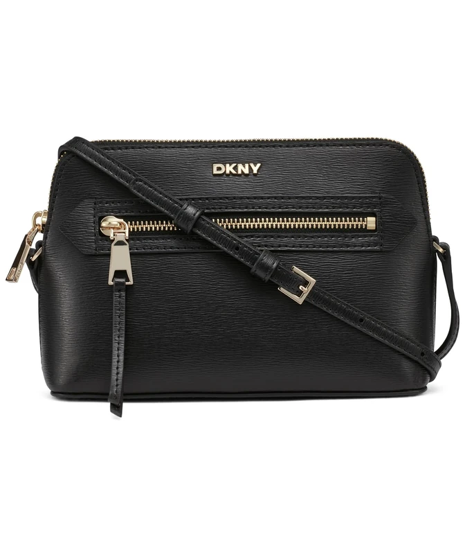 DKNY Women's Bryant AVE TZ Demi Crossbody Handbag, BLK/Gold, Blk/Gold, Medium