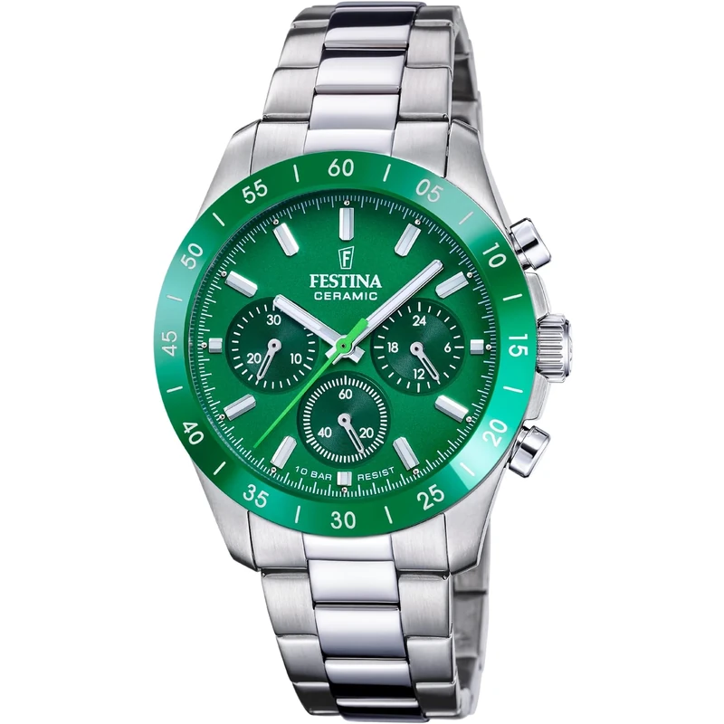 Festina Mens Stainless Steel Chronograph Watch with Steel Bracelet F20693/5